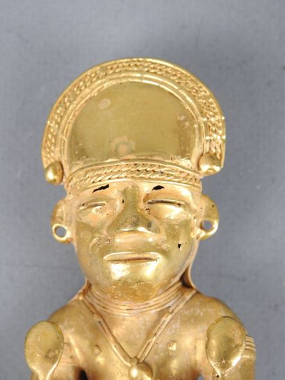 COLOMBIE : Statuette en Tumbaga (mélange...