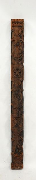 INDIA RAJASTAN: carved wooden architectural...