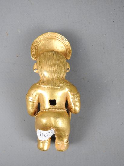 COLOMBIE : Statuette en Tumbaga (mélange...