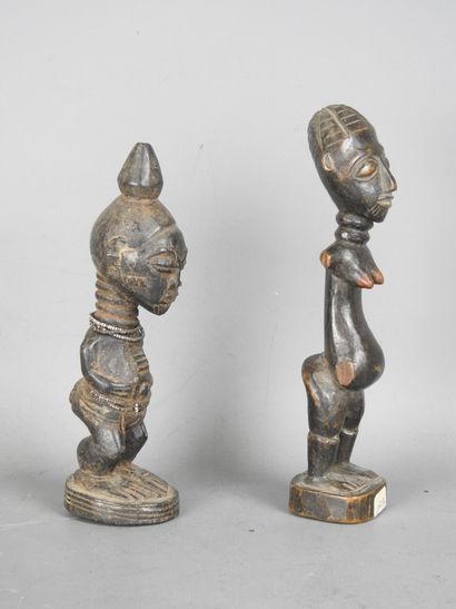 COTE d'IVOIRE : Statuette féminine Ashanti...