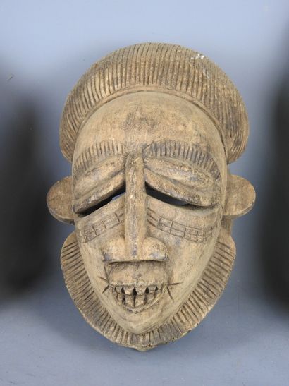 BAMBARA, Mali : Paire de masques anthropomorphes...