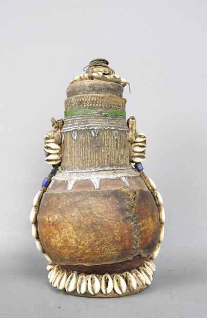 BORANA D'ETHIOPIE : Gourde à lait en calebasse...