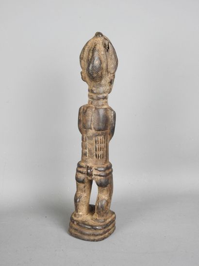 BAOULE, Côte d'Ivoire.
Bois sculpté et scarifié,...