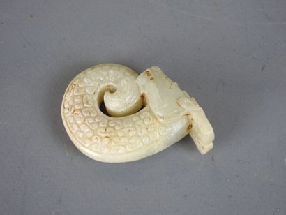 CHINA: BI disc in green jade. Mounted on...