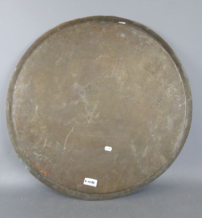 NORTH AFRICA: Two silver-plated copper trays...
