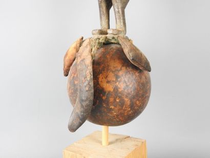 DOGON, Mali: Carved wooden ancestor statue...