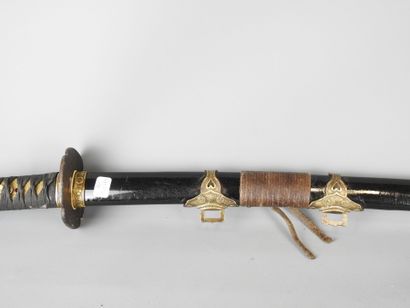 JAPAN: Katana with handle covered in shagreen...