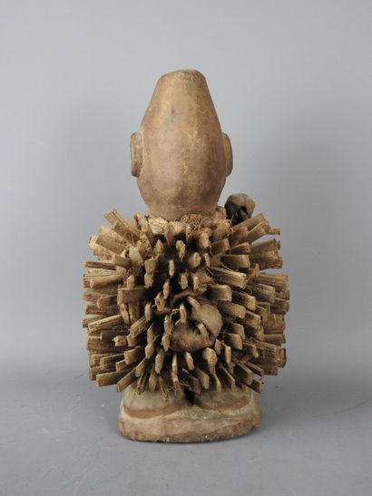 Copy of a Kongo fetish in carved wood and...