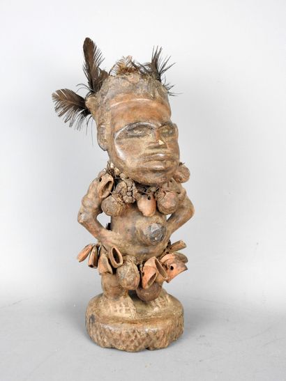 Copie de fétiche Kongo RDC. Bois graines...