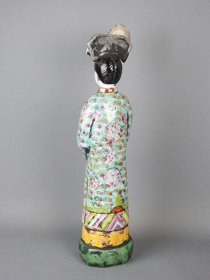CHINA: Porcelain and polychrome enamel subject...