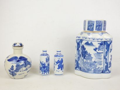 CHINE : Pot à gingembre de forme quadrilobée...