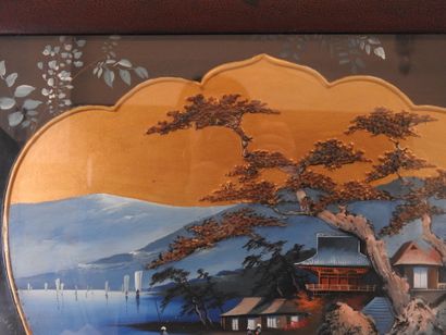 Ecole VIETNAMIENNE du XXème siècle : Paysage...