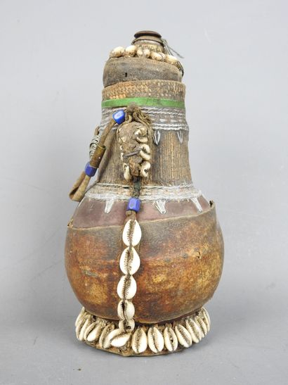 BORANA D'ETHIOPIE : Gourde à lait en calebasse...