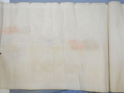 KAKEMONO : Peinture sur rouleau à l'encre...