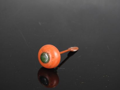 CHINA - 19th century
Flat-shaped brown jade...