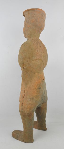 Grande statuette funéraire (mingqi) représentant...