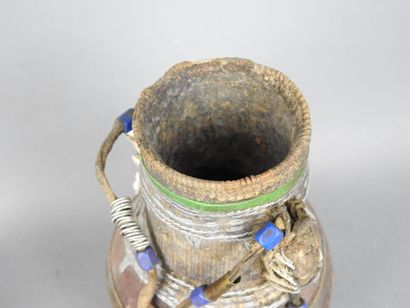 BORANA D'ETHIOPIE : Gourde à lait en calebasse...
