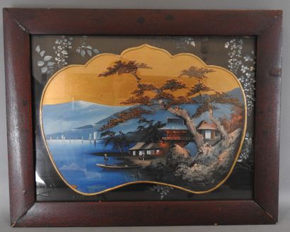 Ecole VIETNAMIENNE du XXème siècle : Paysage...