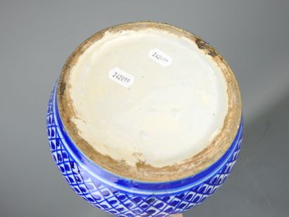 Metal and cloisonné enamel vase with floral...