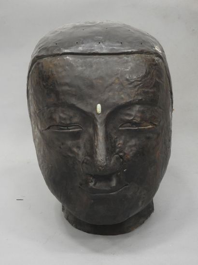 ASIA: Very important embossed copper Buddha...