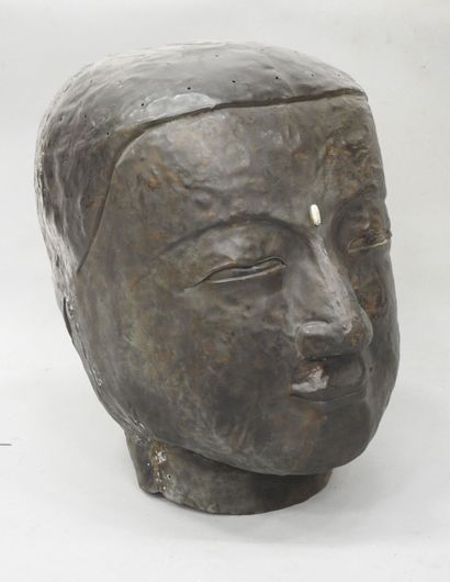 ASIA: Very important embossed copper Buddha...