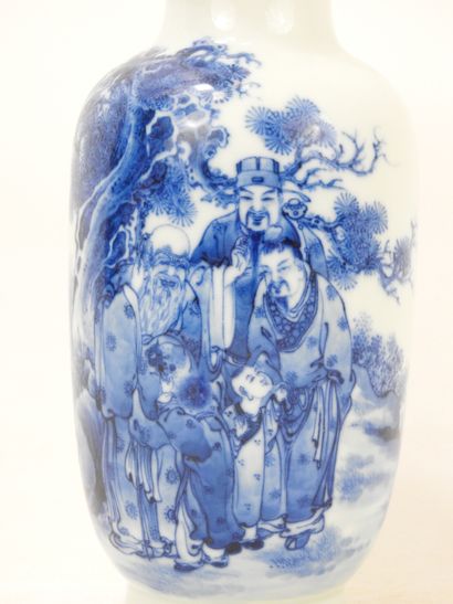 CHINA: Porcelain vase decorated with white-blue...