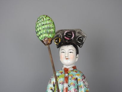 CHINA: Porcelain and polychrome enamel subject...