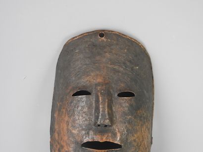 NEPAL: Rare hammered copper shaman mask with...