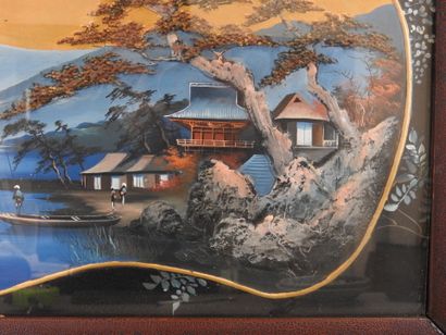 Ecole VIETNAMIENNE du XXème siècle : Paysage...