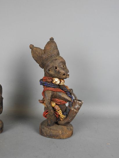 Couple de statues africaines, originaires...