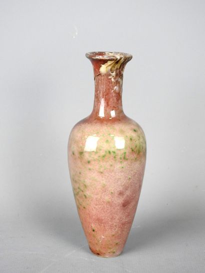 CHINA: Porcelain miniature baluster vase....