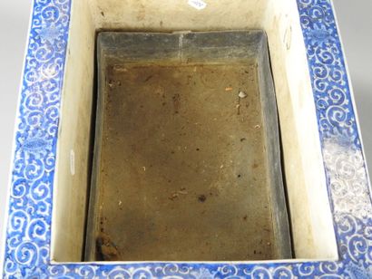 CHINA: Rectangular porcelain planter with...