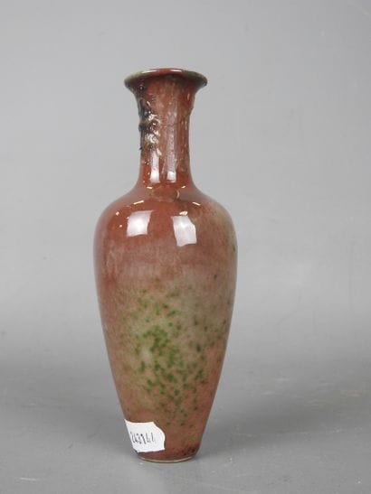 CHINA: Porcelain miniature baluster vase....