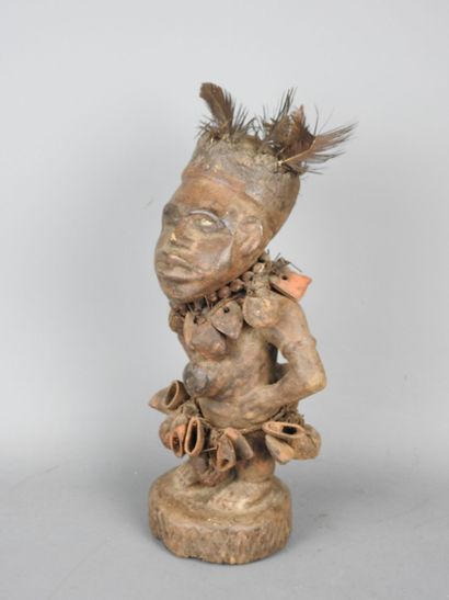 Copie de fétiche Kongo RDC. Bois graines...
