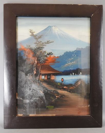 Ecole VIETNAMIENNE du XXème siècle : Paysage...