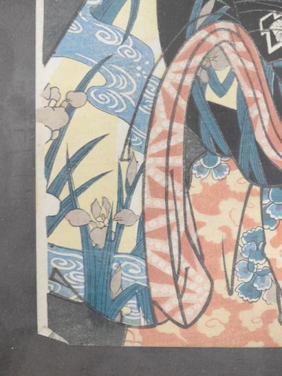 JAPAN - Palace scene. Print on paper, yoko-e...