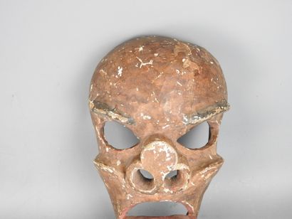 TIBET.
Polychromed wood.
Citipati mask depicting...