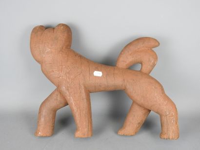 FON, Benin: Zoomorphic sculpture in carved...