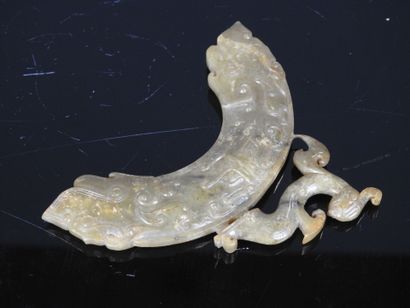 CHINA: Carved jade sculpture of a phoenix...