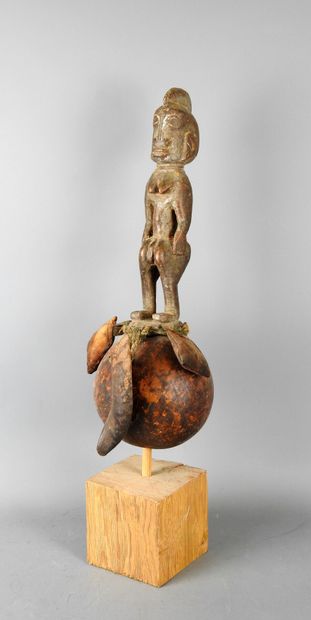 DOGON, Mali: Carved wooden ancestor statue...