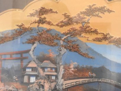 Ecole VIETNAMIENNE du XXème siècle : Paysage...