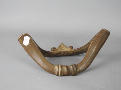 SENOUFO, Ivory Coast: Bronze navissel-shaped...