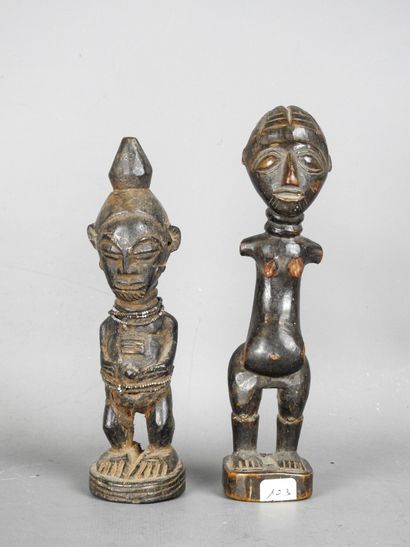 COTE d'IVOIRE : Statuette féminine Ashanti...
