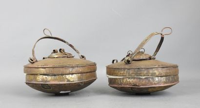 MOYEN ORIENT : Paire de LANTERNES à bougie...