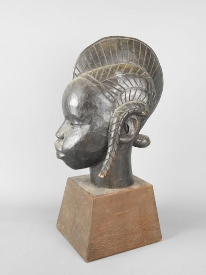Roger FAVIN (?-1990): Carved blackened wood...