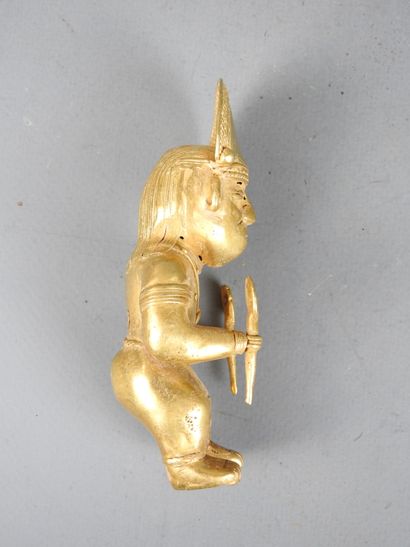COLOMBIE : Statuette en Tumbaga (mélange...