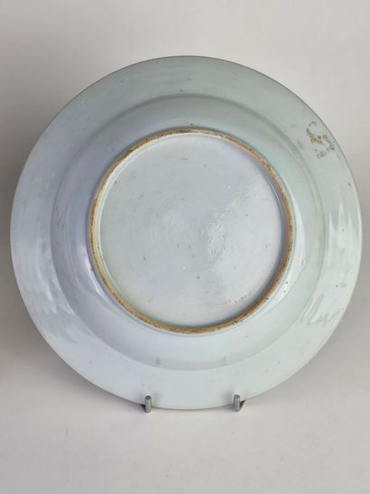 CHINE, XVIIIe.
Série de deux assiettes creuses...