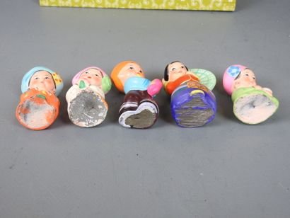 CHINE - Wuxi : 4 petits masques en argile...