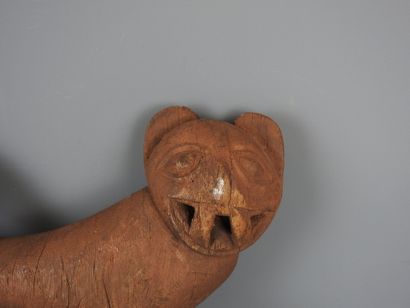 FON, Benin: Zoomorphic sculpture in carved...