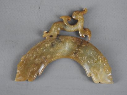 CHINA: Carved jade sculpture of a phoenix...
